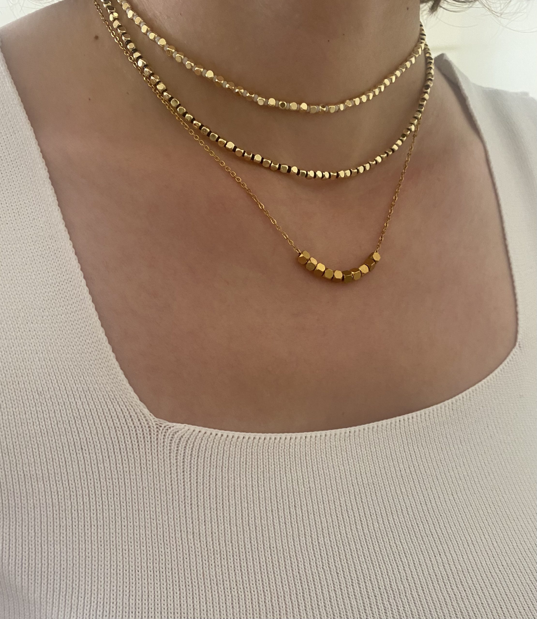 Küp Küp Çelik Gold Zincir Kolye 1 Küp Küp Çelik Gold Zincir Kolye
