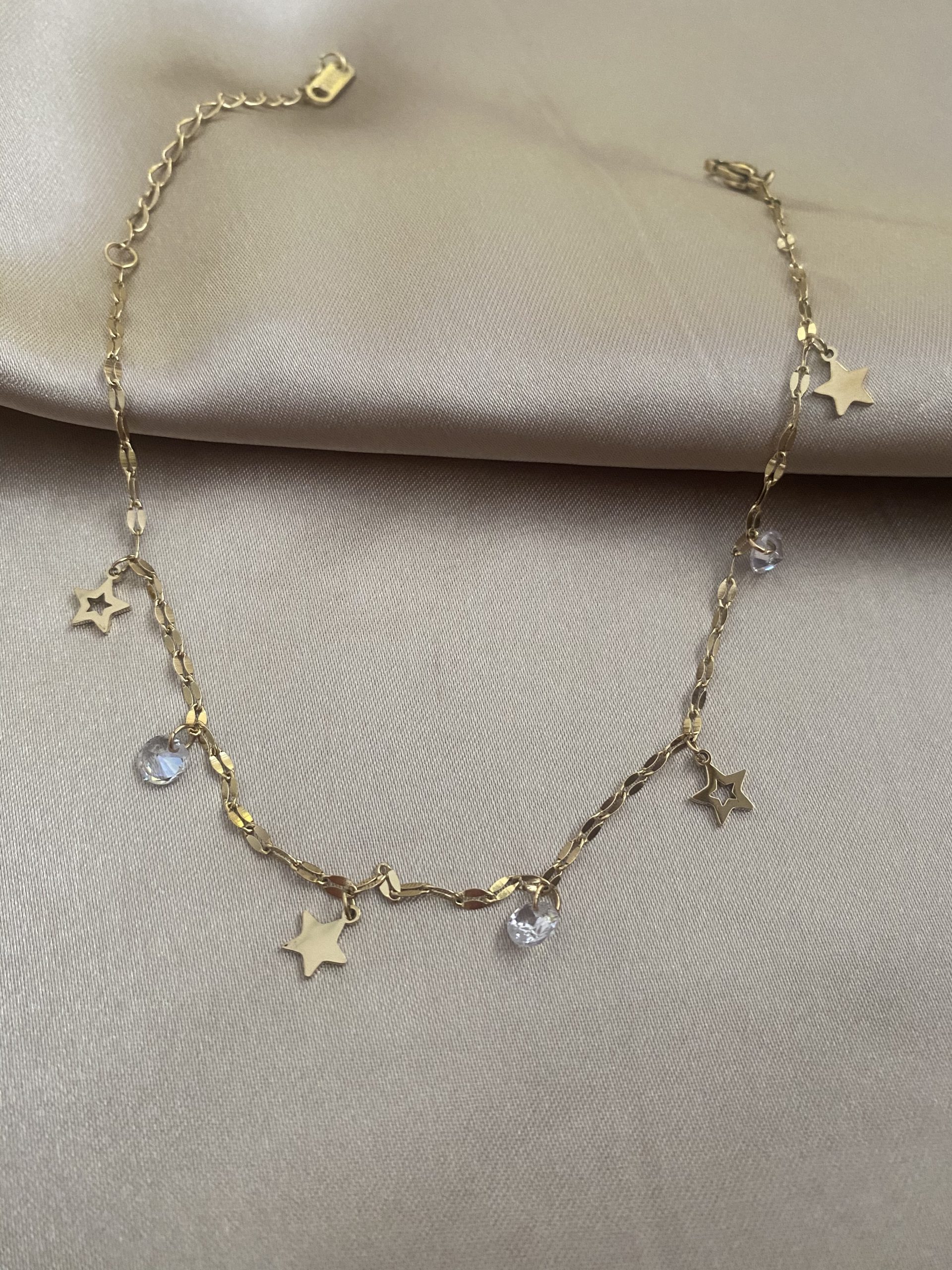 Gold Taşlı Çelik Halhal 1 Gold Taşlı Çelik Halhal