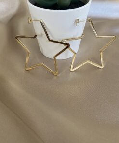 Gold Yıldız Çelik Küpe