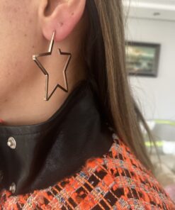 Alternative view of Rosegold Yıldız Çelik Küpe