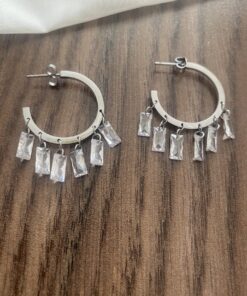 Shakira Style Çelik Silver Küpe