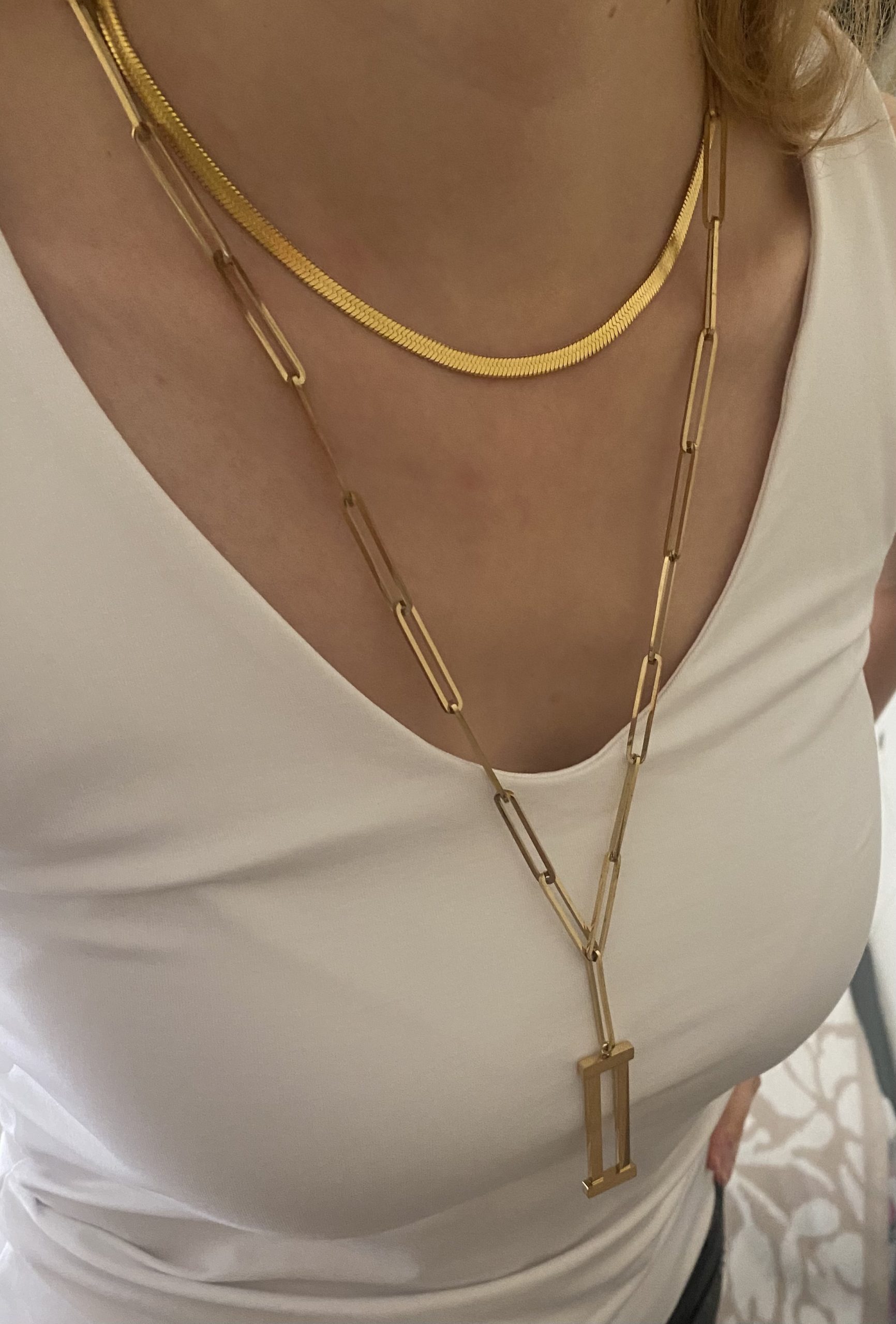 Talya Uzun Çelik Gold Kolye 3 Talya Uzun Çelik Gold Kolye - Görsel 3