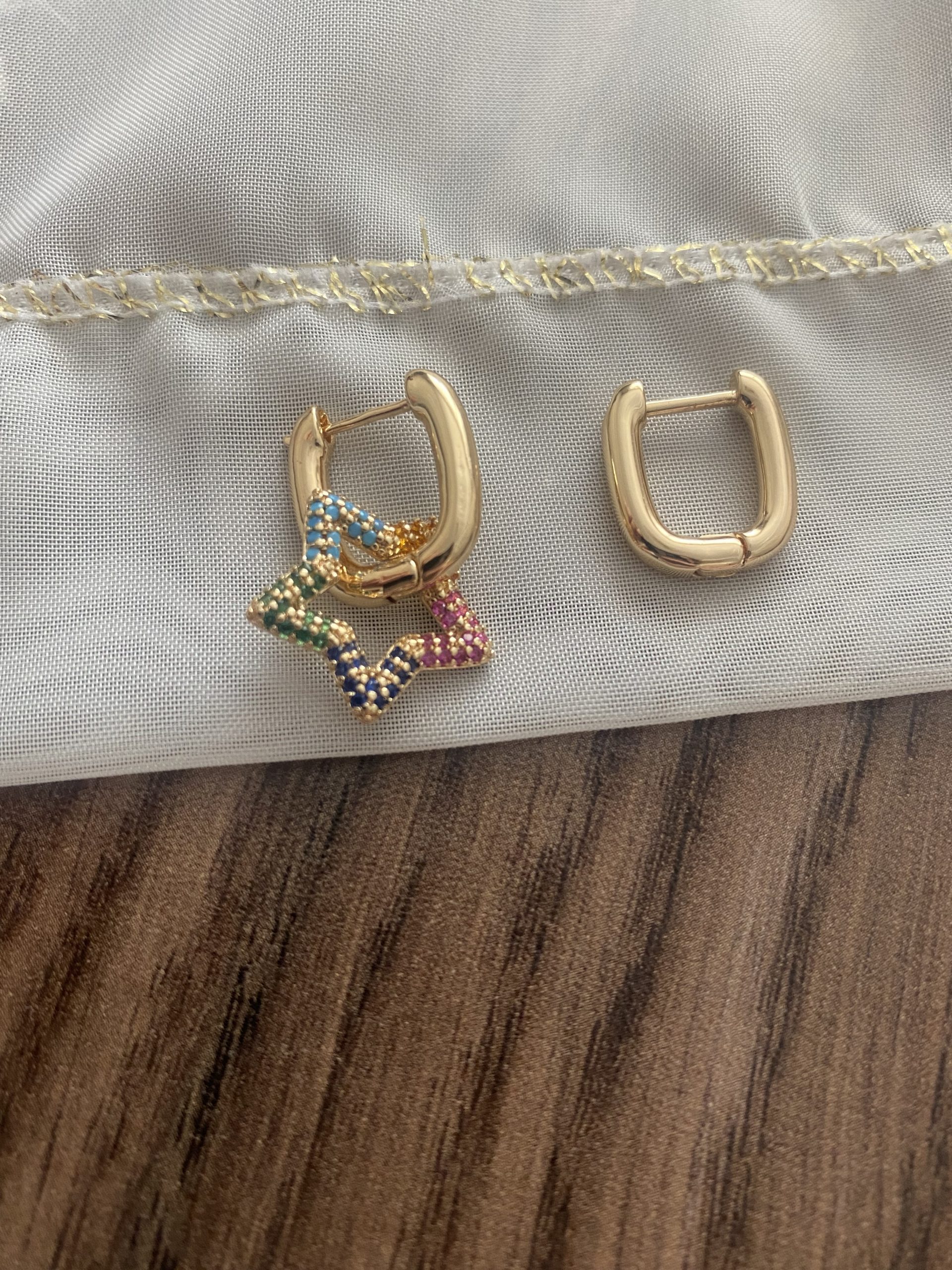 Renkli Yıldız Küpe 2 Renkli Yıldız Küpe - Görsel 2