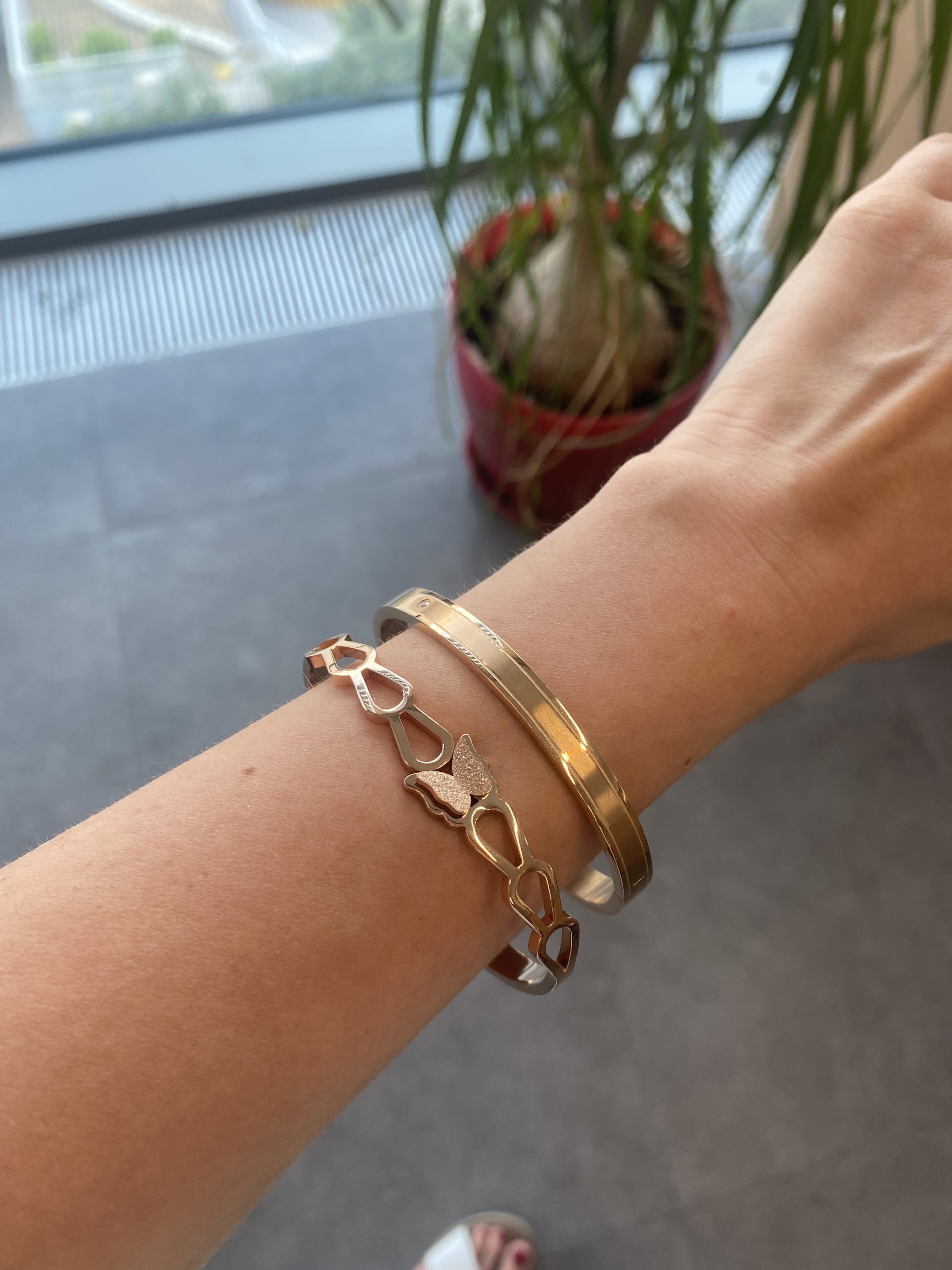 Kelebek Rosegold Kelepçe Bileklik 1 Kelebek Rosegold Kelepçe Bileklik
