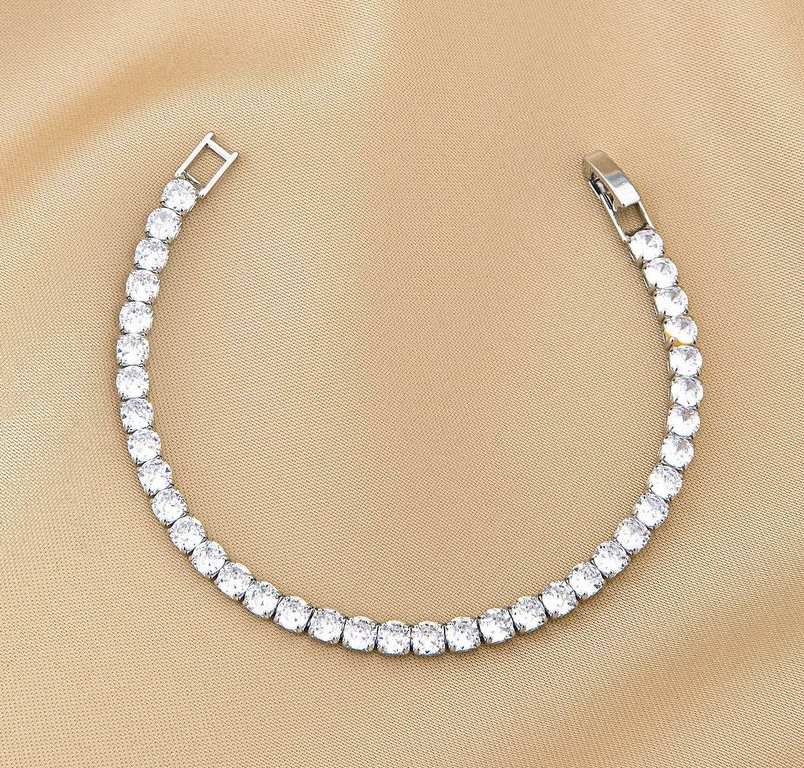 Silver Zirkon Taş Su Yolu Çelik Bileklik 1 Silver Zirkon Taş Su Yolu Çelik Bileklik