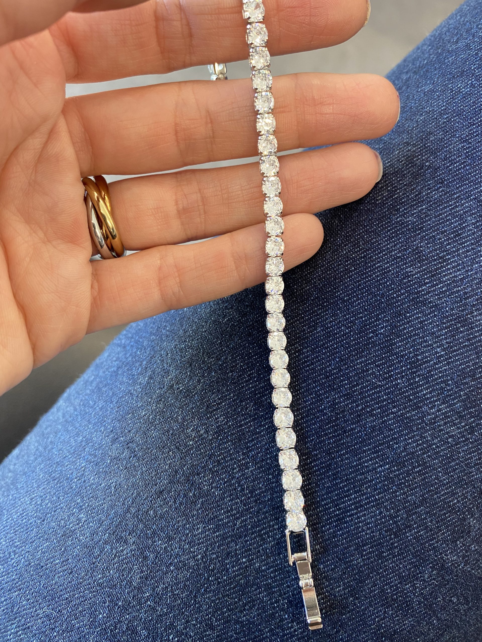 Silver Zirkon Taş Su Yolu Çelik Bileklik 4 Silver Zirkon Taş Su Yolu Çelik Bileklik - Görsel 4