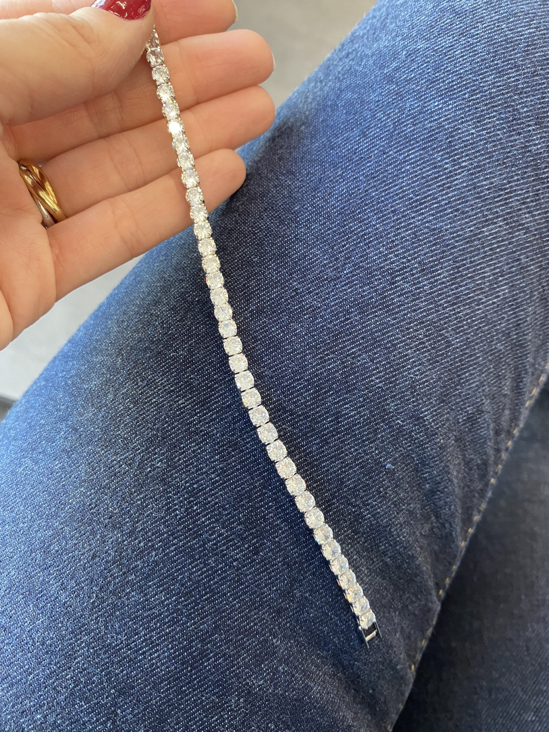 Silver Zirkon Taş Su Yolu Çelik Bileklik 3 Silver Zirkon Taş Su Yolu Çelik Bileklik - Görsel 3