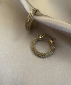 Alternative view of Hasır Gold Halka Küpe