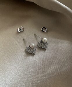 Alternative view of Heart Zirkon Taş Silver Küpe