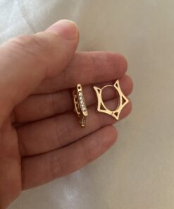 Kalın Yıldız Küpe