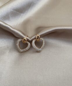 Alternative view of Heart Design Zirkon Taşlı Küpe