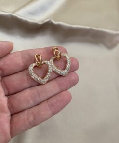 Heart Design Zirkon Taşlı Küpe