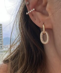 Laure Sallantılı Taşlı Küpe