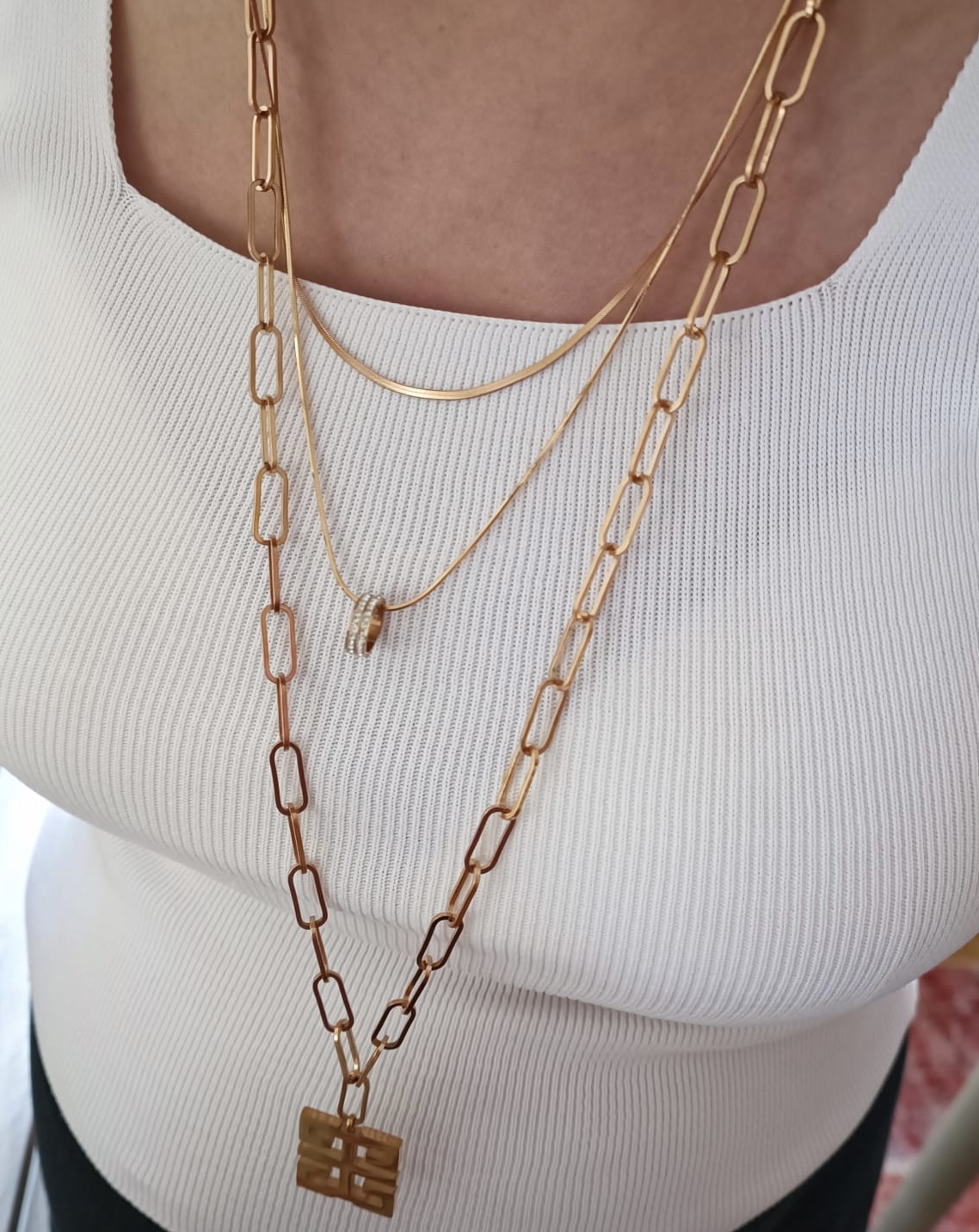 Lady Zarif Rosegold Çelik Kolye 2 Lady Zarif Rosegold Çelik Kolye - Görsel 2