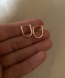 Alternative view of Minimal Oval Halka Küpe