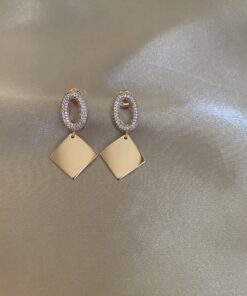 Plaka Zirkon Taşlı Küpe