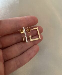 Square Zirkon Taşlı Küpe