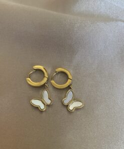 Sedefli Kelebek Küpe