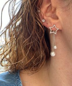 Pearl Star Sallantılı Küpe