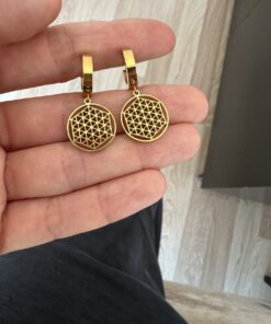 Alternative view of Yaşam Çiceği Çelik Küpe