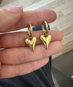 Alternative view of Gold Çelik Kalp Küpe