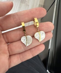 Alternative view of Sedef Mineli Gold Çelik Küpe