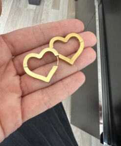 Alternative view of Kalp Çelik Gold Küpe