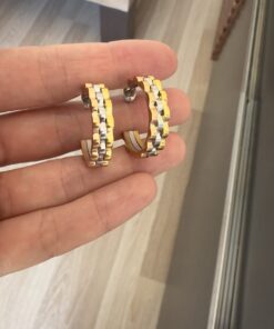 Alternative view of Relx Üç Renkli Halka Çelik Küpe