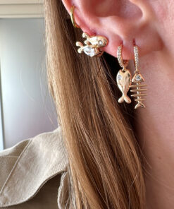 Üçlü Balık Set Küpe